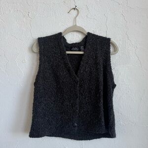 Vintage Wool blend button up vest